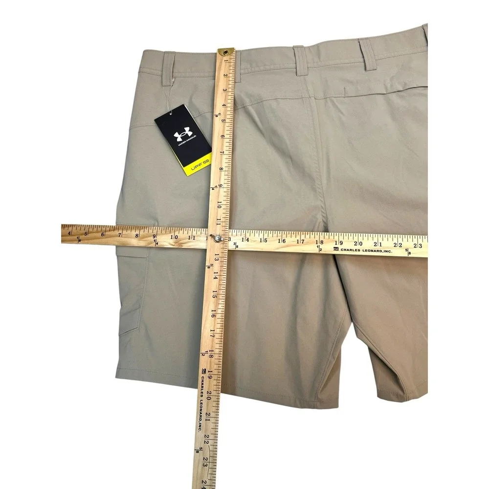 Under Armour Shorts Mens‎ 42 Khaki Cargo Loose UPF-50 Fishing Golf Lightweight
